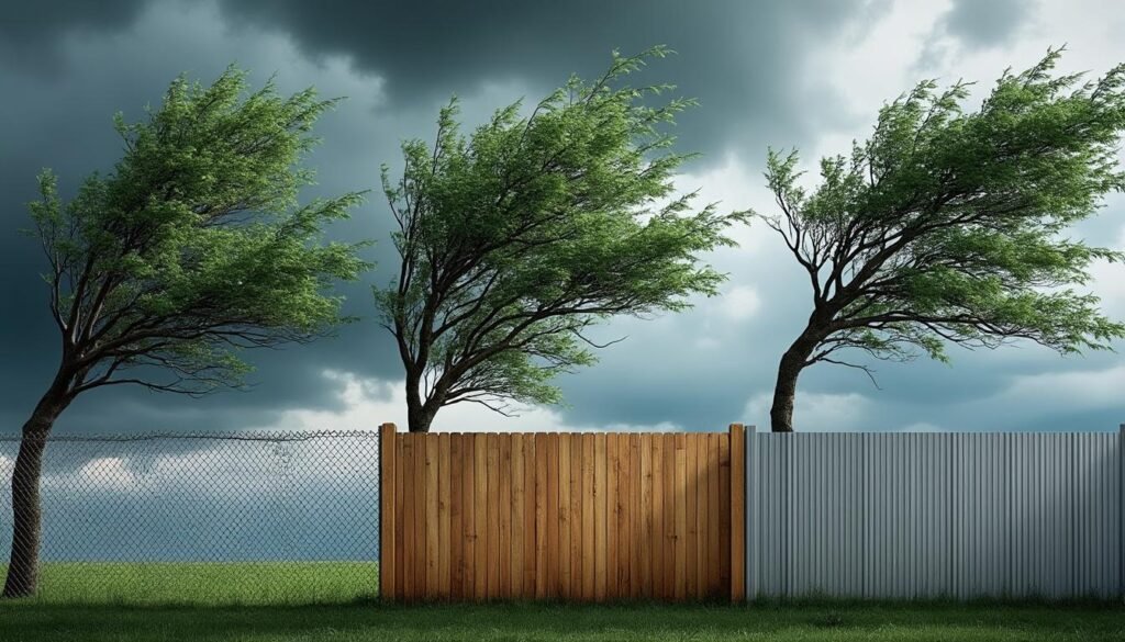 découvrez quelle clôture – grillage, bois ou aluminium – offre la meilleure résistance face aux vents violents pour protéger efficacement votre jardin.