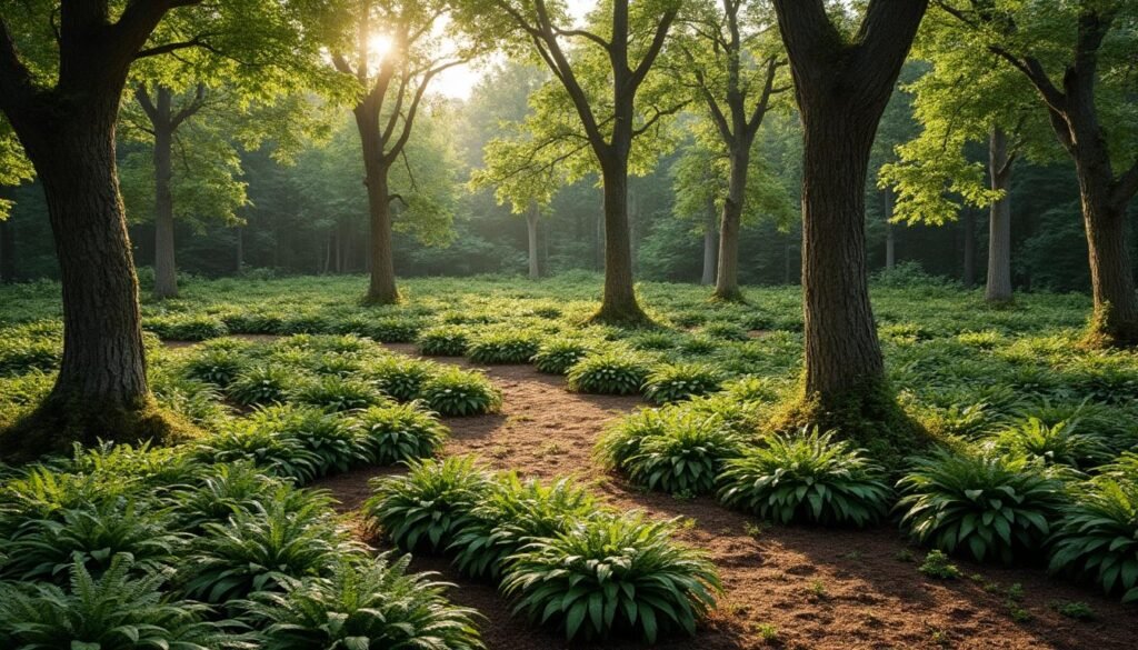 découvrez comment créer une forêt-jardin en respectant les distances nécessaires pour planter les grands arbres et assurer un développement optimal.