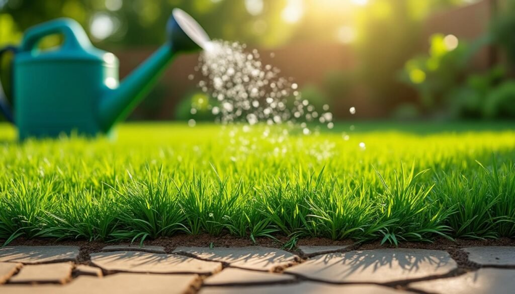 découvrez nos astuces efficaces pour revitaliser une pelouse jaunie et obtenir un gazon vert éclatant sans besoin d'arrosage massif.