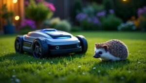 Robot tondeuse : attention aux bruits nocturnes et à la sécurité des hérissons.