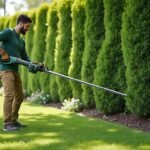 découvrez le taille-haie télescopique, l'outil idéal pour tailler vos haies en toute sécurité sans monter sur une échelle instable. praticité et sécurité assurées !